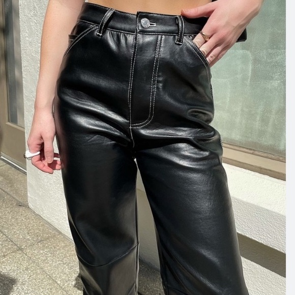 Simonett Kika Vegan Leather Pants Medium - Picture 3 of 13